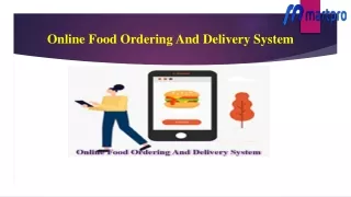 online food ordering and delivery system