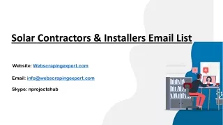 solar contractors installers email list