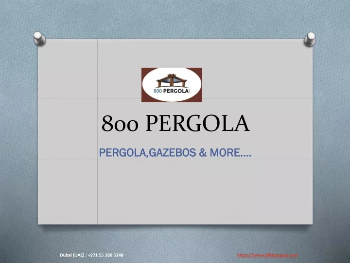 800 pergola