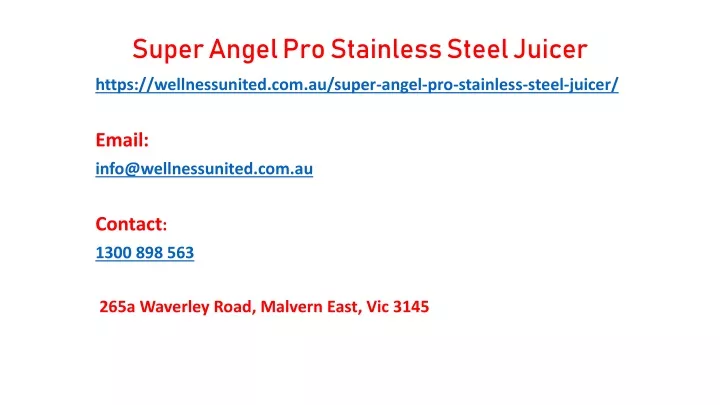 super angel pro stainless steel juicer