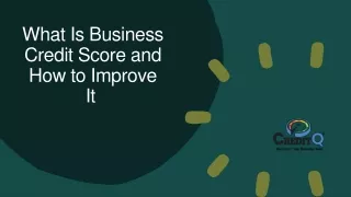 what is business credit score and how to improve it