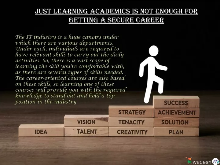 just learning academics is not enough for getting