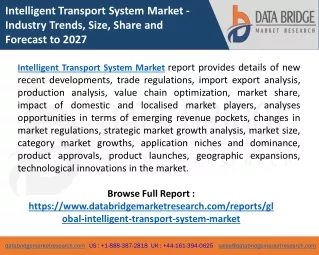 intelligent transport system market industry
