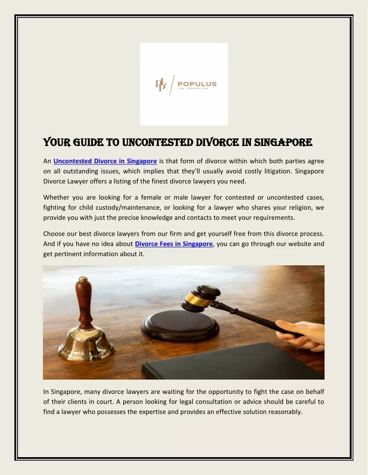 your guide to uncontested divorce in singapore