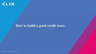 How to build a good credit score