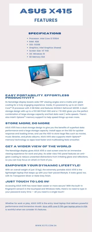 asus x415 features