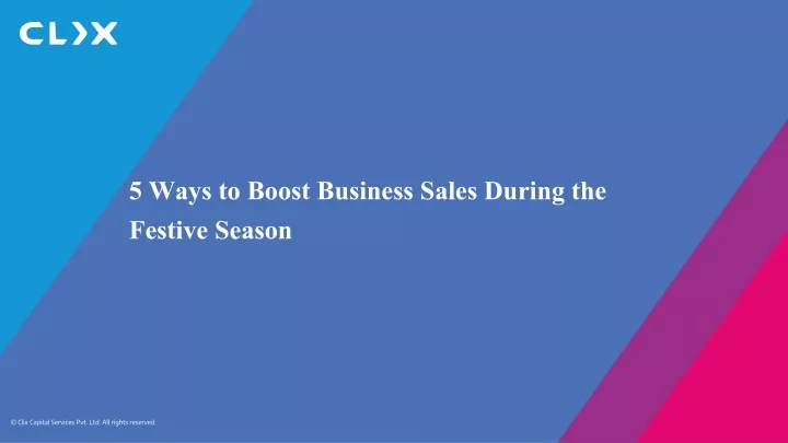 5 ways to boost business sales during the festive