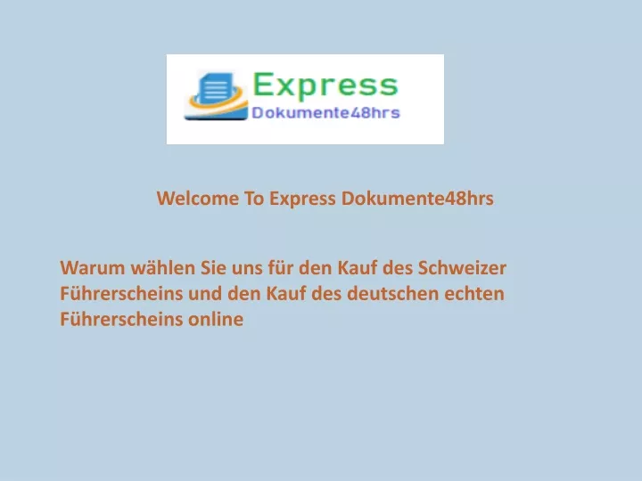 welcome to express dokumente48hrs