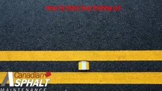 how to paint your parking lot