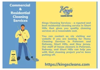 Home Cleaning Services in Paterson | Best residential cleaning service in Short