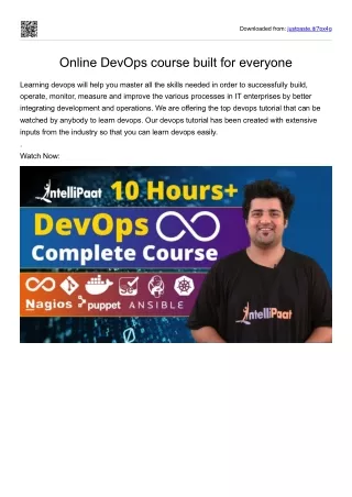 Online DevOps course built for everyone