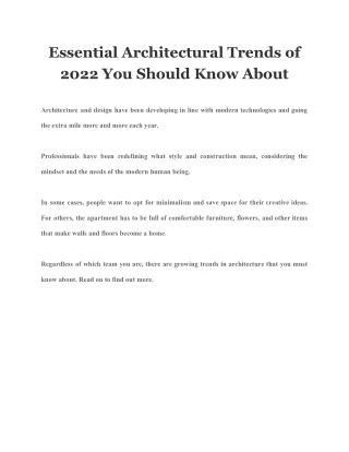 essential architectural trends of 2022 you should