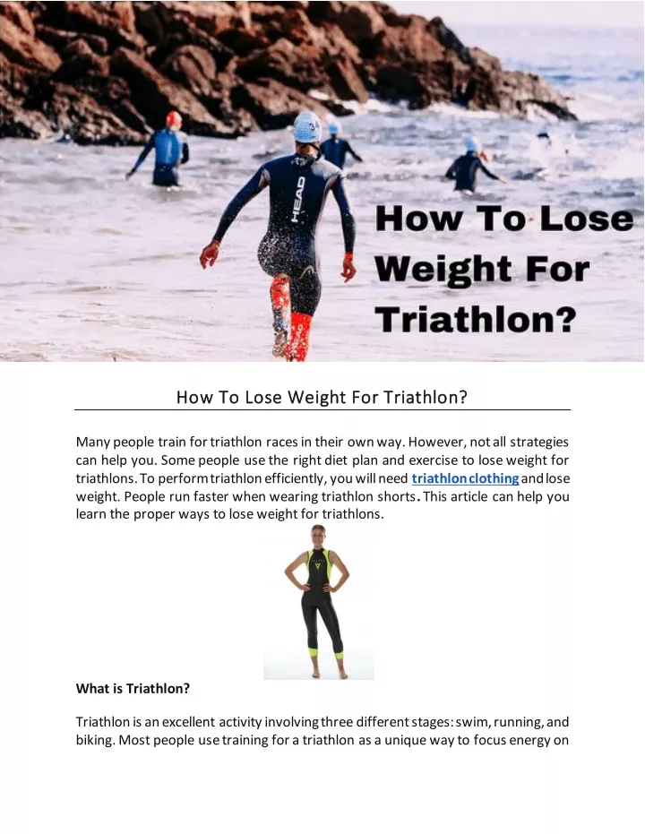 how to lose weight for triathlon how to lose