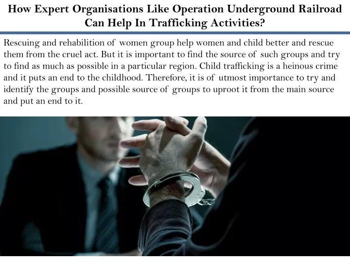 how expert organisations like operation