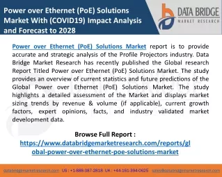power over ethernet poe solutions market with