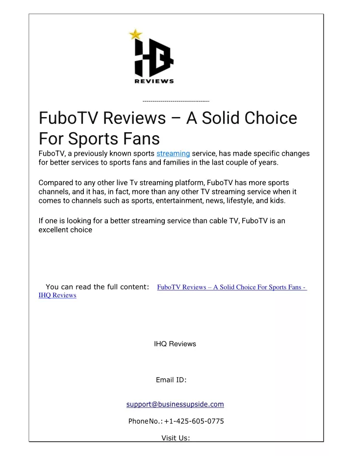 fubotv reviews a solid choice for sports fans