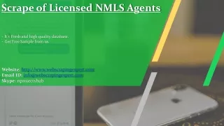 scrape of licensed nmls agents