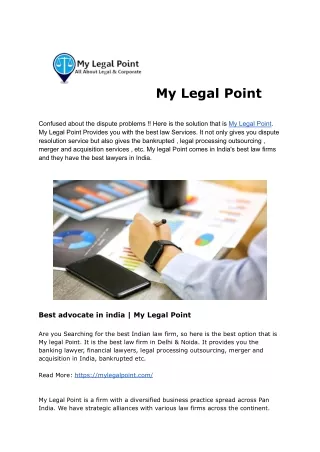 Best law firm in Delhi  | My Legal Point | Best lawyer in India