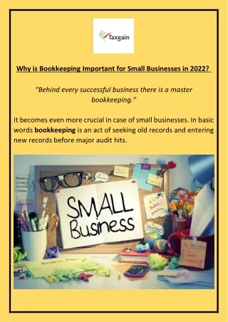 Why is Bookkeeping Important for Small Businesses in 2022