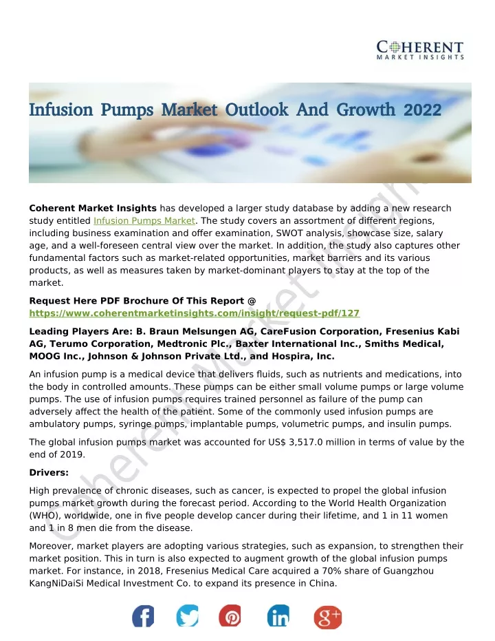 infusion pumps market outlook and growth 2022