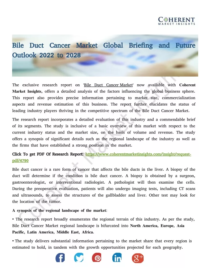 bile duct cancer market global briefing