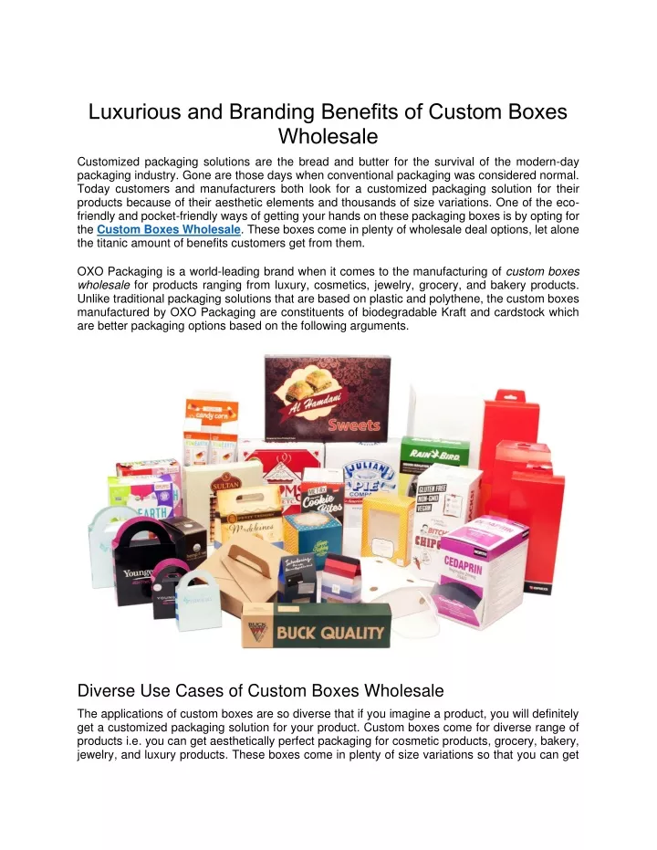 luxurious and branding benefits of custom boxes