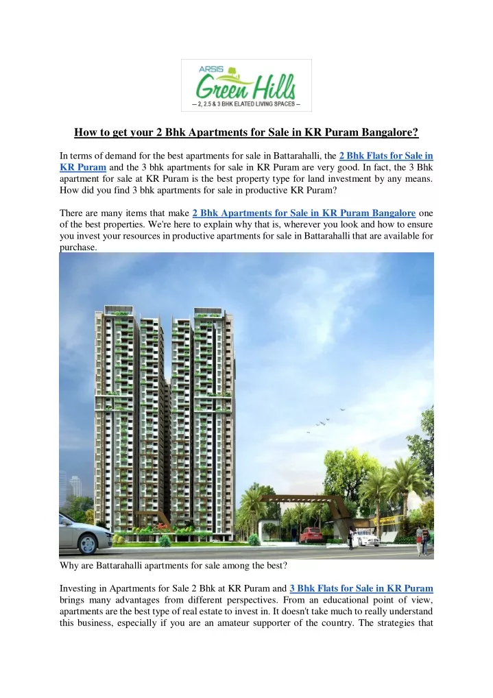 how to get your 2 bhk apartments for sale