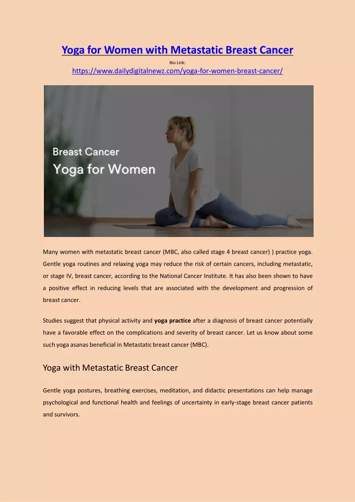 yoga for women with metastatic breast cancer