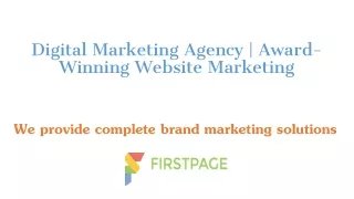 Digital Marketing Agency Award-Winning Website Marketing