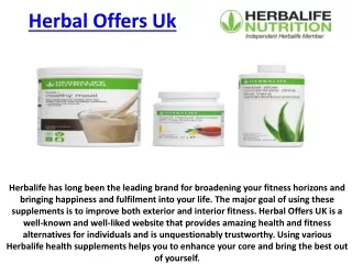 Buy Herbalife Online - Herbal Offers Uk