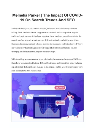 The Impact Of COVID-19 On Search Trends And SEO