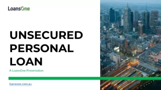 Unsecured Personal Loan