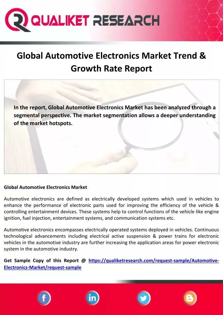 global automotive electronics market trend growth