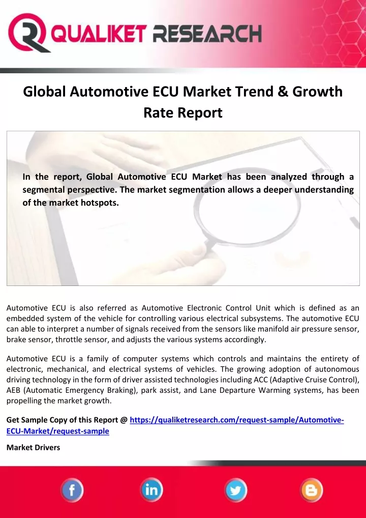 global automotive ecu market trend growth rate