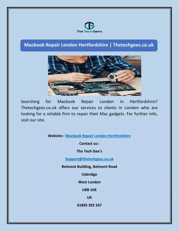 macbook repair london hertfordshire thetechgees