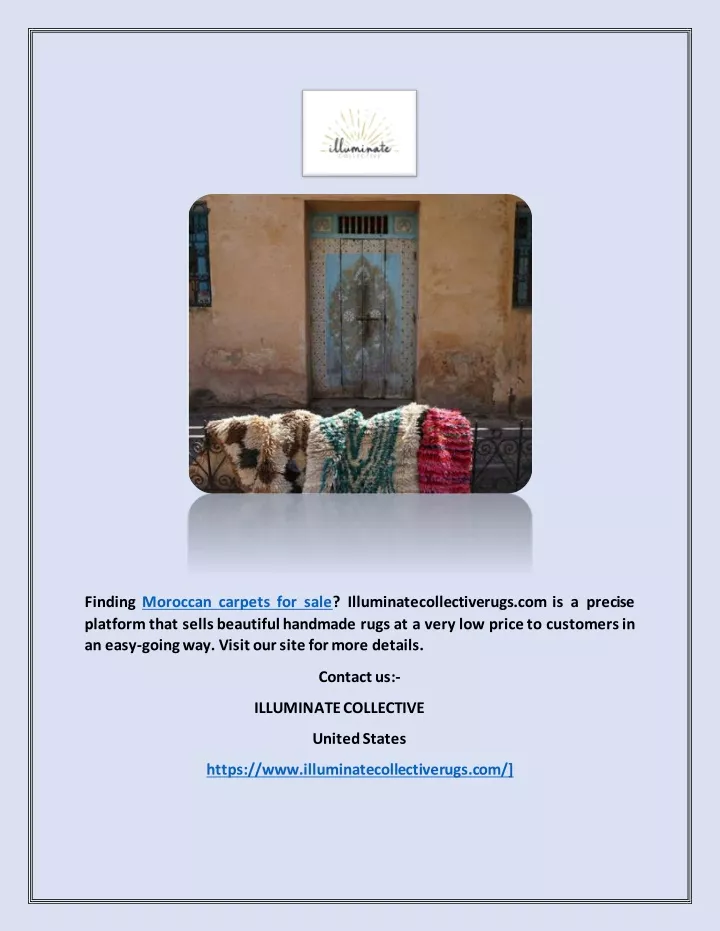finding moroccan carpets for sale