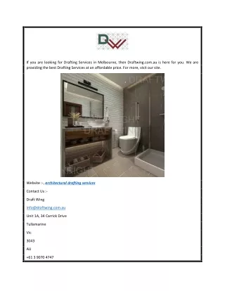 architectural drafting services  Draftwing.com.au