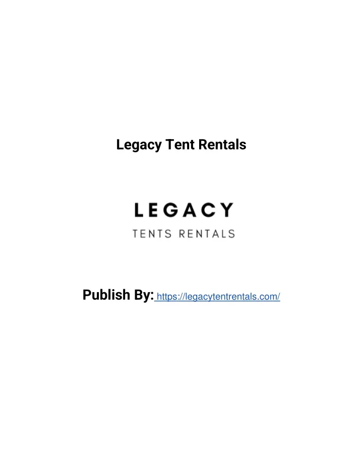 legacy tent rentals