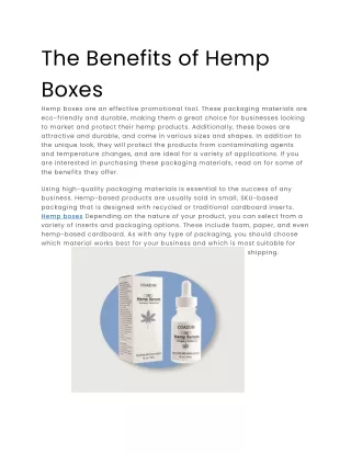 the benefits of hemp boxes hemp boxes