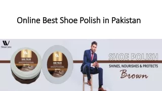 Online Best Shoe Polish in Pakistan