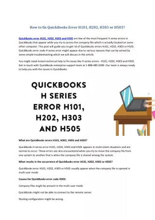 how to fix quickbooks error h101 h202 h303 or h505