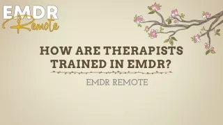 How are therapists trained in EMDR?