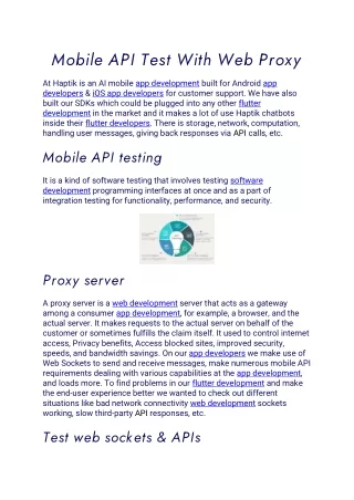 mobile api test with web proxy