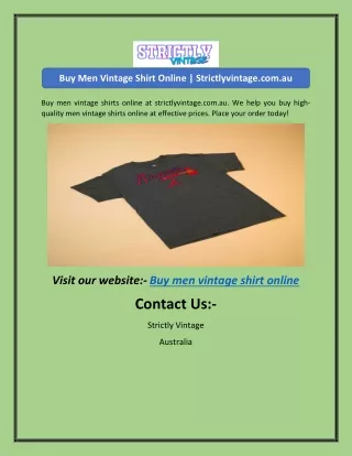 Buy men vintaBuy Men Vintage Shirt Online | Strictlyvintagege shirt online (pdf)