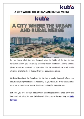 a city where the urban and rural merge
