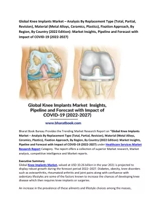 global knee implants market analysis