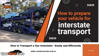 How to Transport a Car Interstate