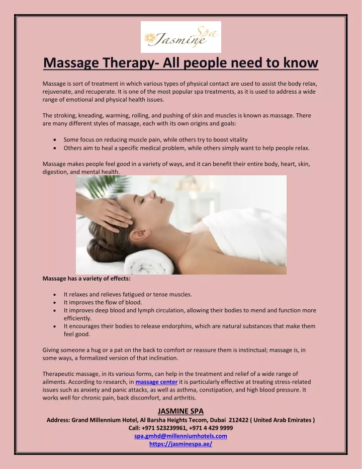 massage therapy all people need to know massage