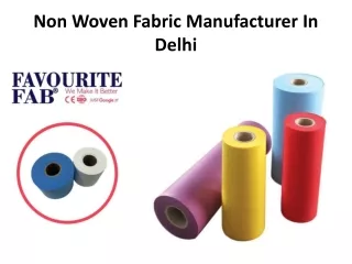 Non Woven Fabric Manufacturer In Delhi