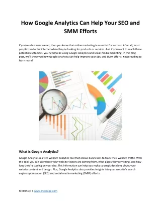 How Google Analytics Can Help Your SEO and SMM Efforts
